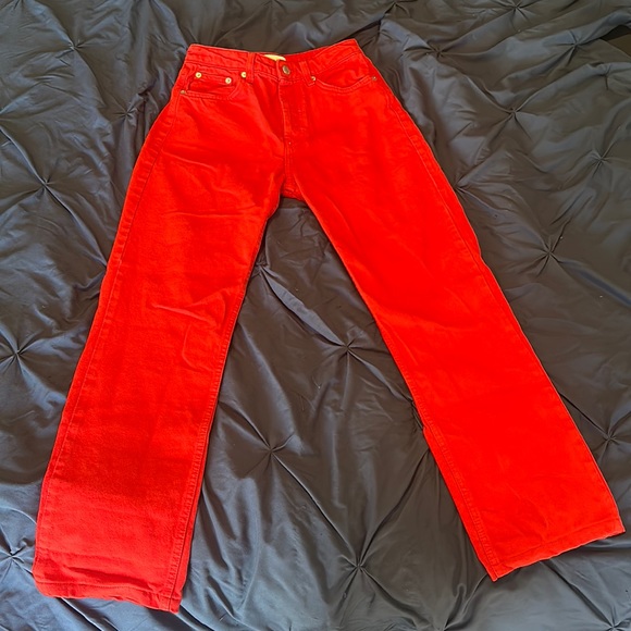 Zara Denim - red zara pants